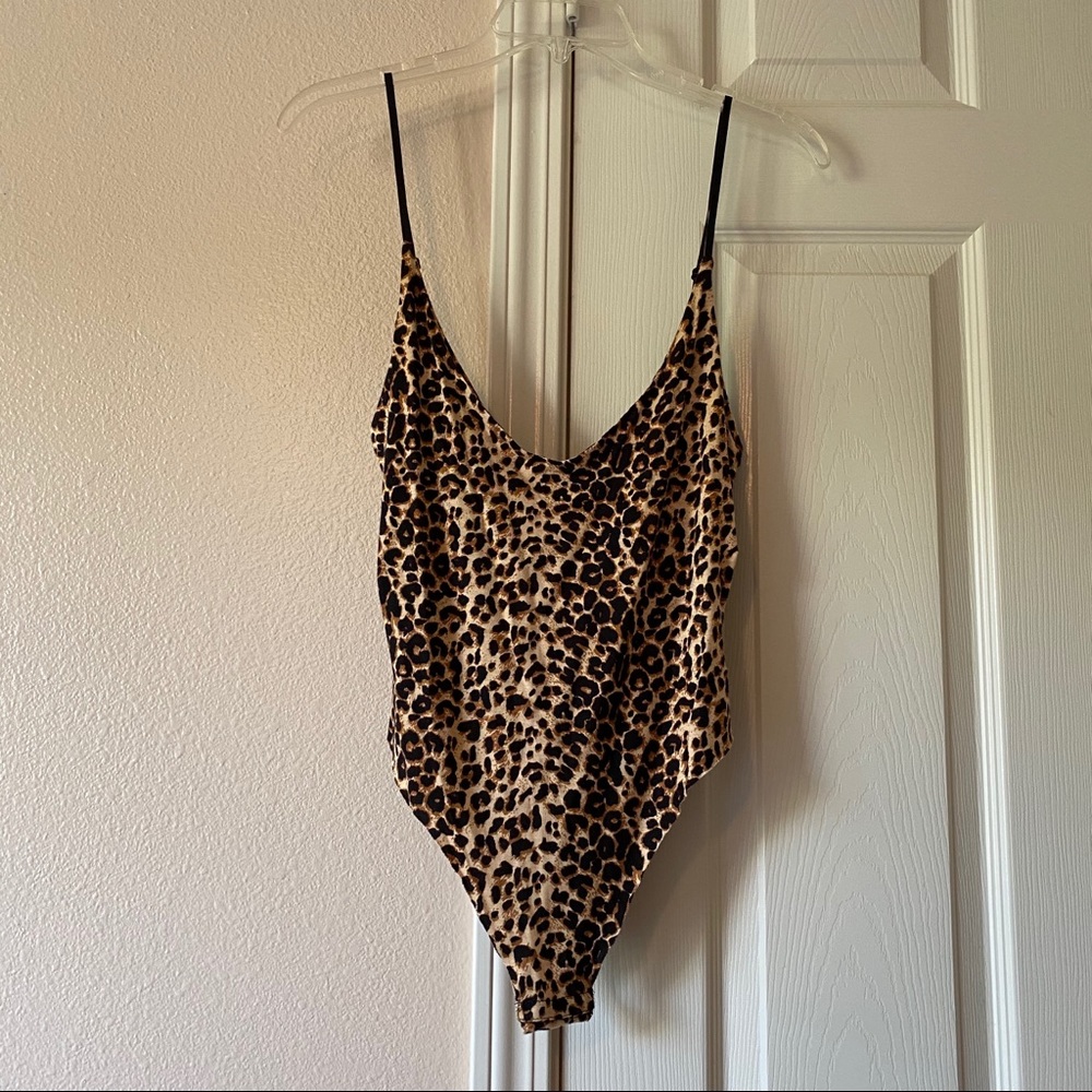 BNWT Samantha Eng Leopard Bodysuit